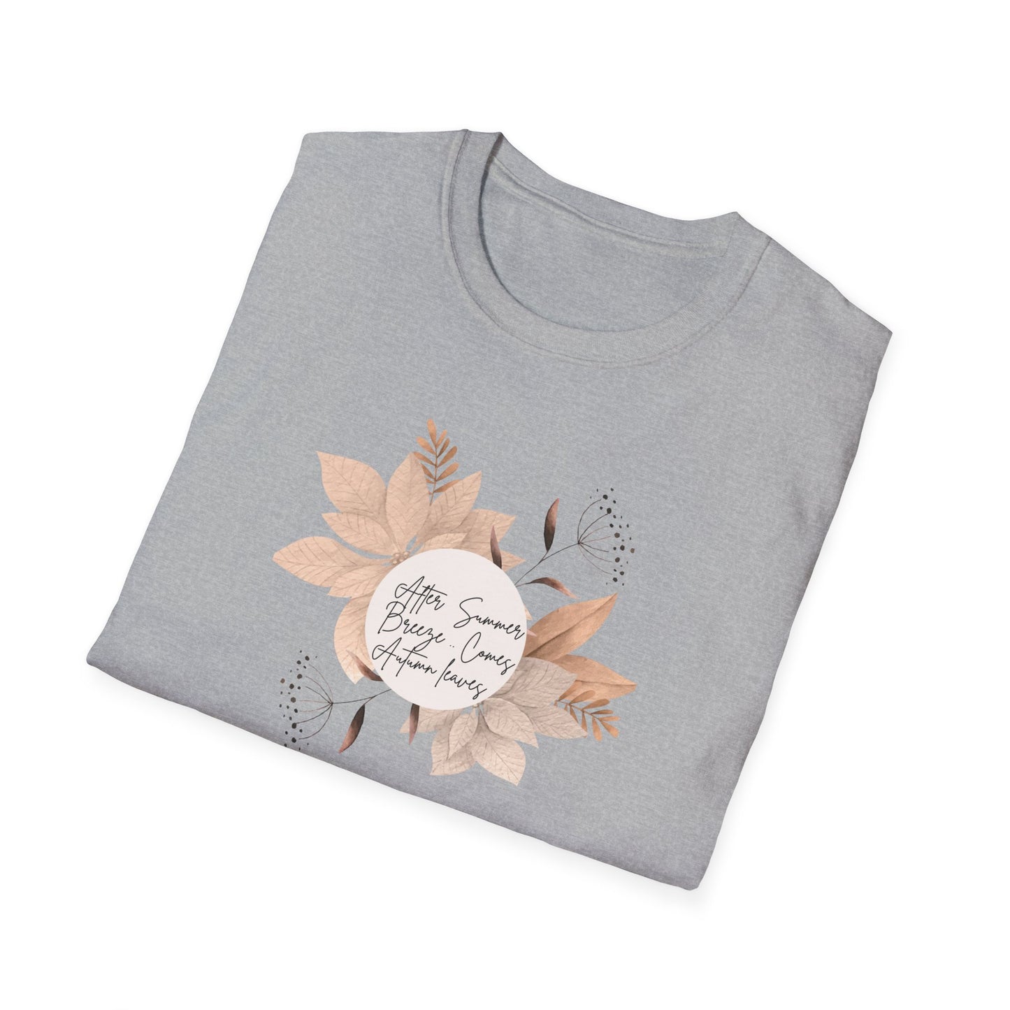 FALL AUTUMN LEAVES Softstyle Cotton Crewneck T-Shirt