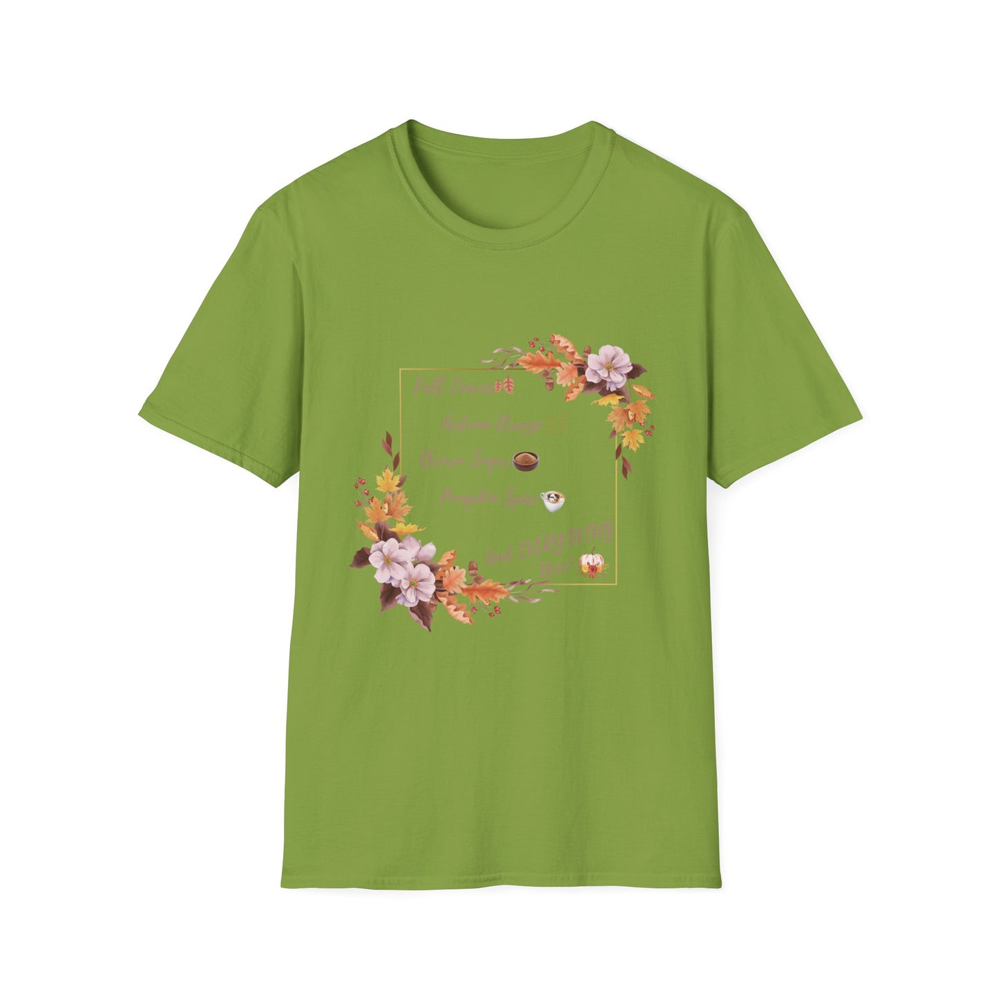 Autumn Pumpkin spice Brown Suger Cotton T-Shirt