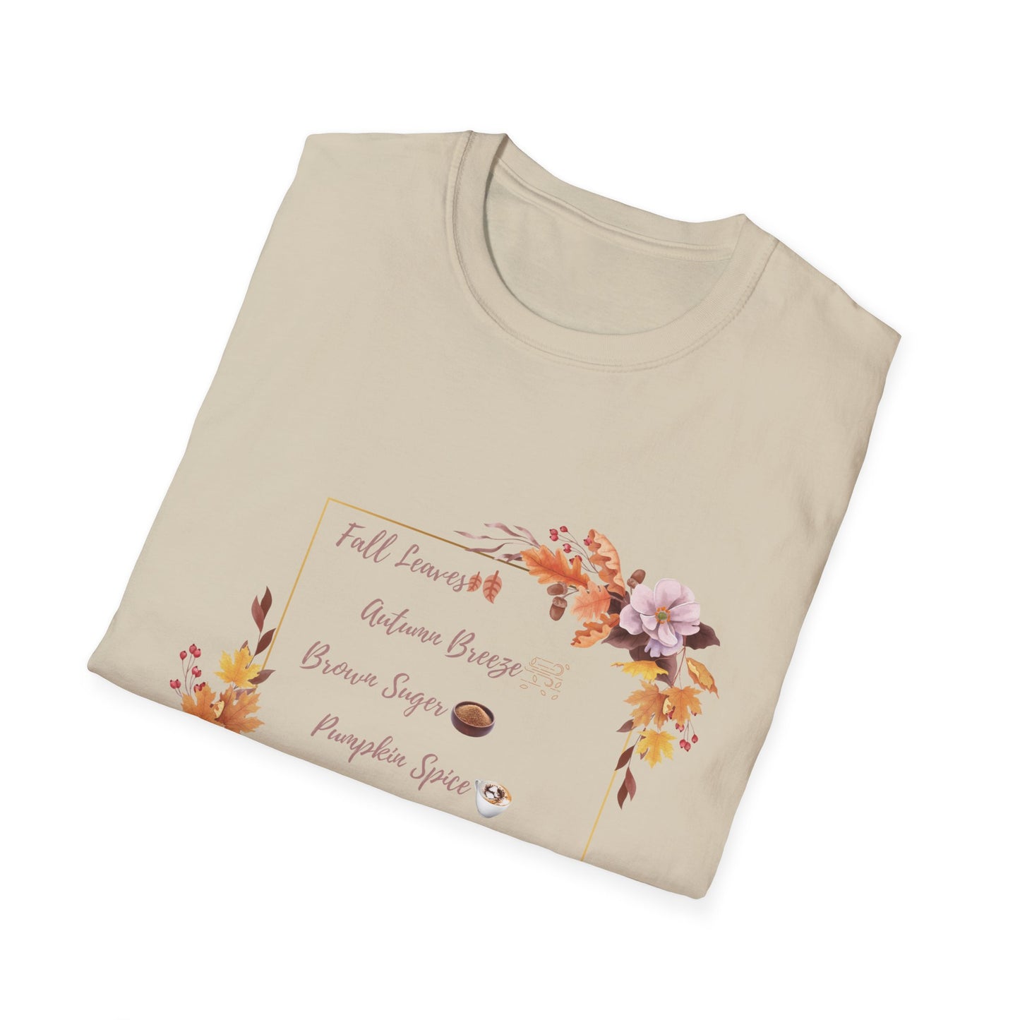 Autumn Pumpkin spice Brown Suger Cotton T-Shirt