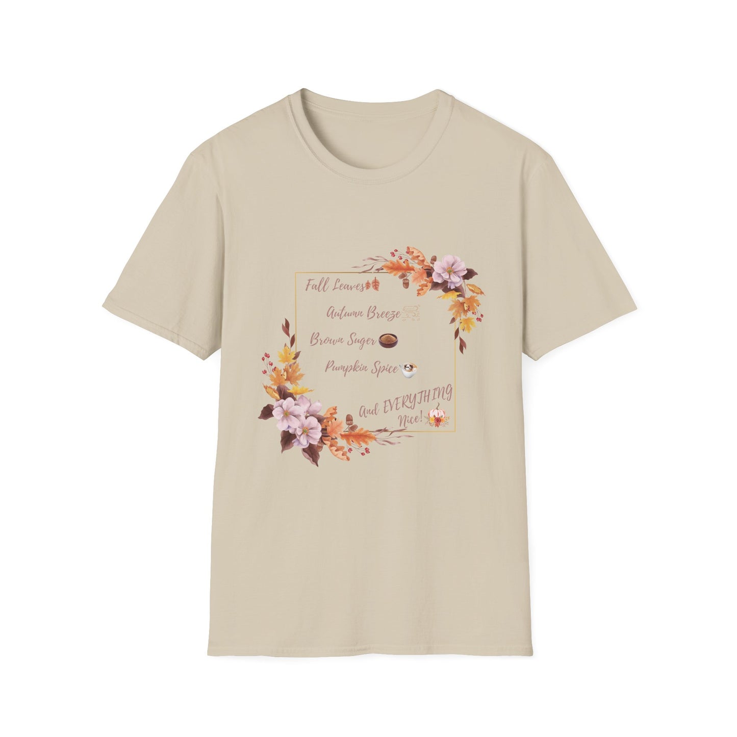 Autumn Pumpkin spice Brown Suger Cotton T-Shirt