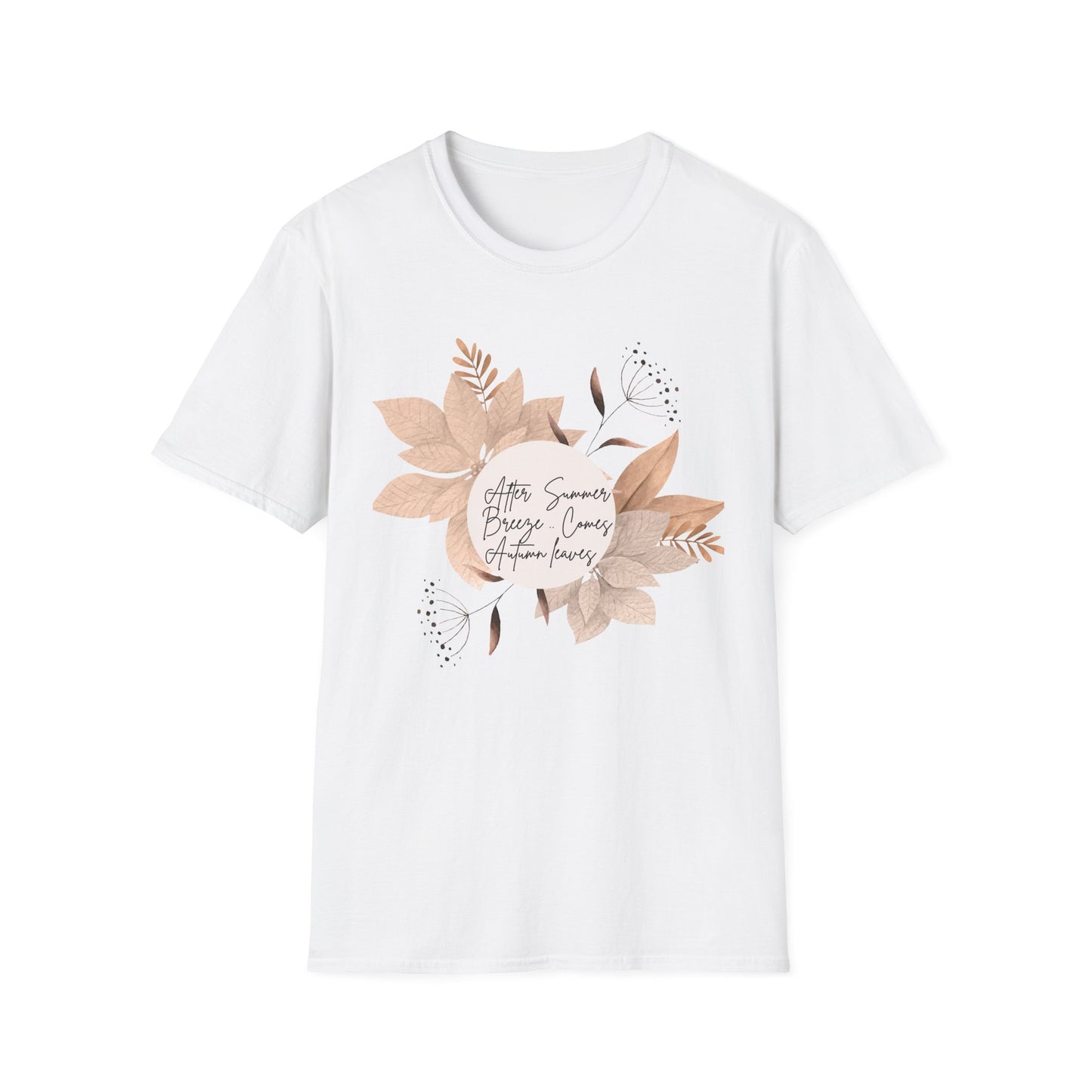 FALL AUTUMN LEAVES Softstyle Cotton Crewneck T-Shirt