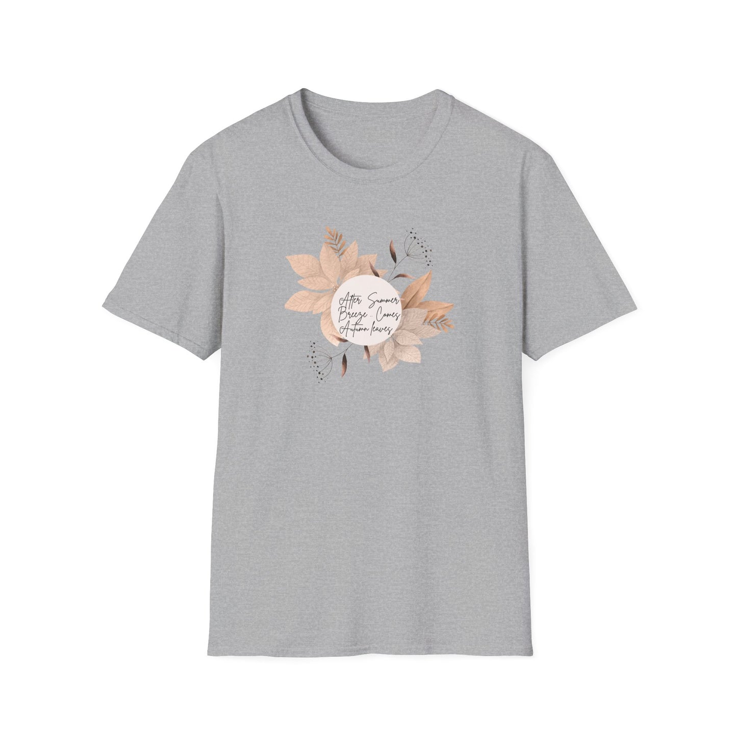 FALL AUTUMN LEAVES Softstyle Cotton Crewneck T-Shirt