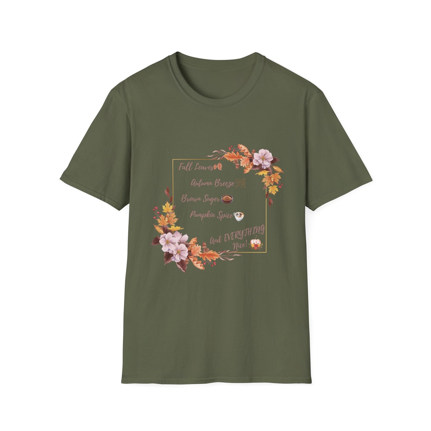Autumn Pumpkin spice Brown Suger Cotton T-Shirt