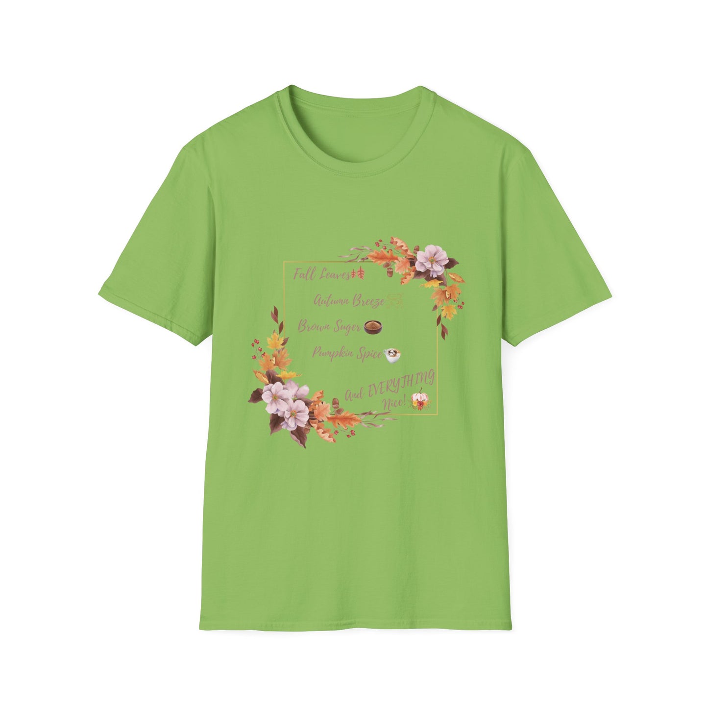 Autumn Pumpkin spice Brown Suger Cotton T-Shirt