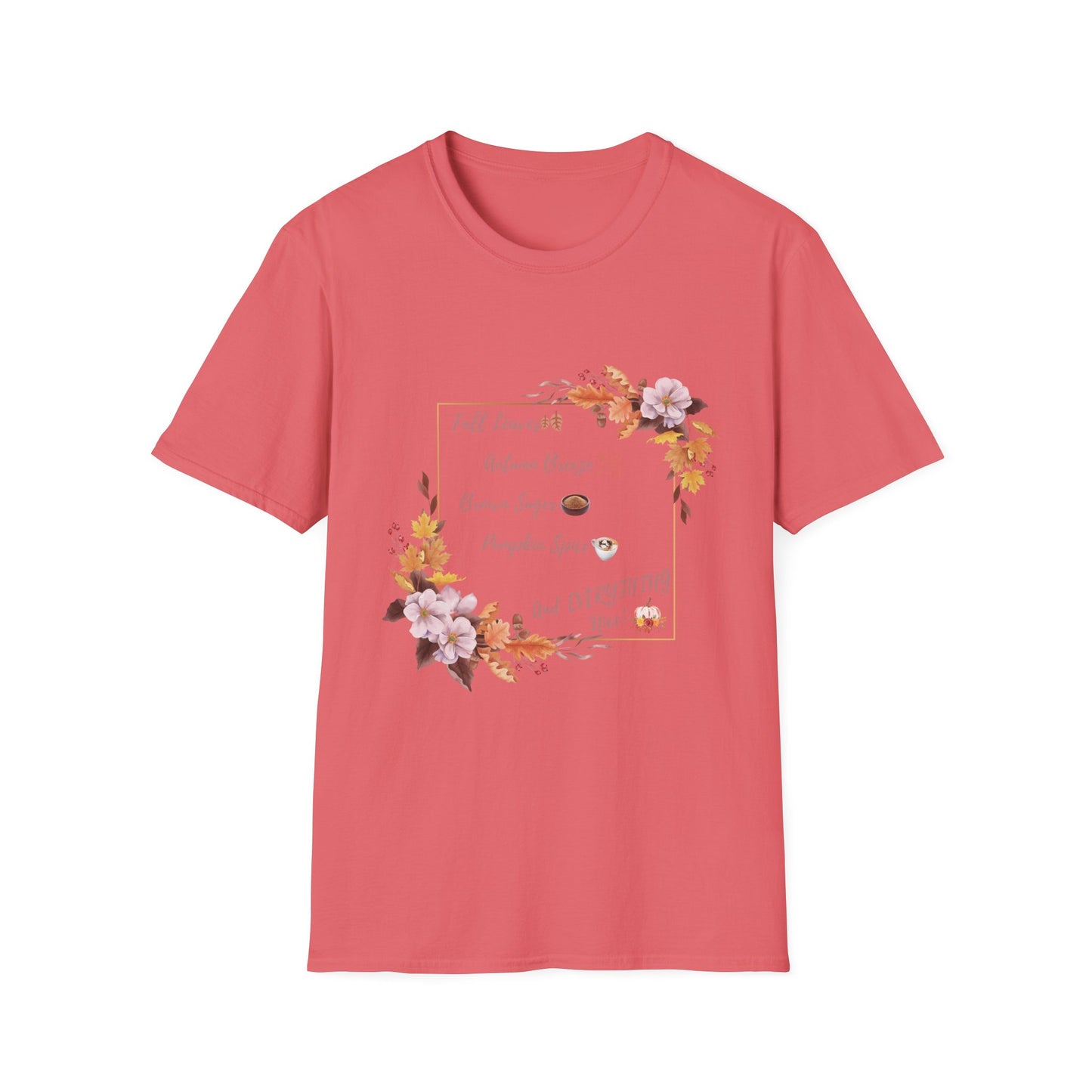 Autumn Pumpkin spice Brown Suger Cotton T-Shirt