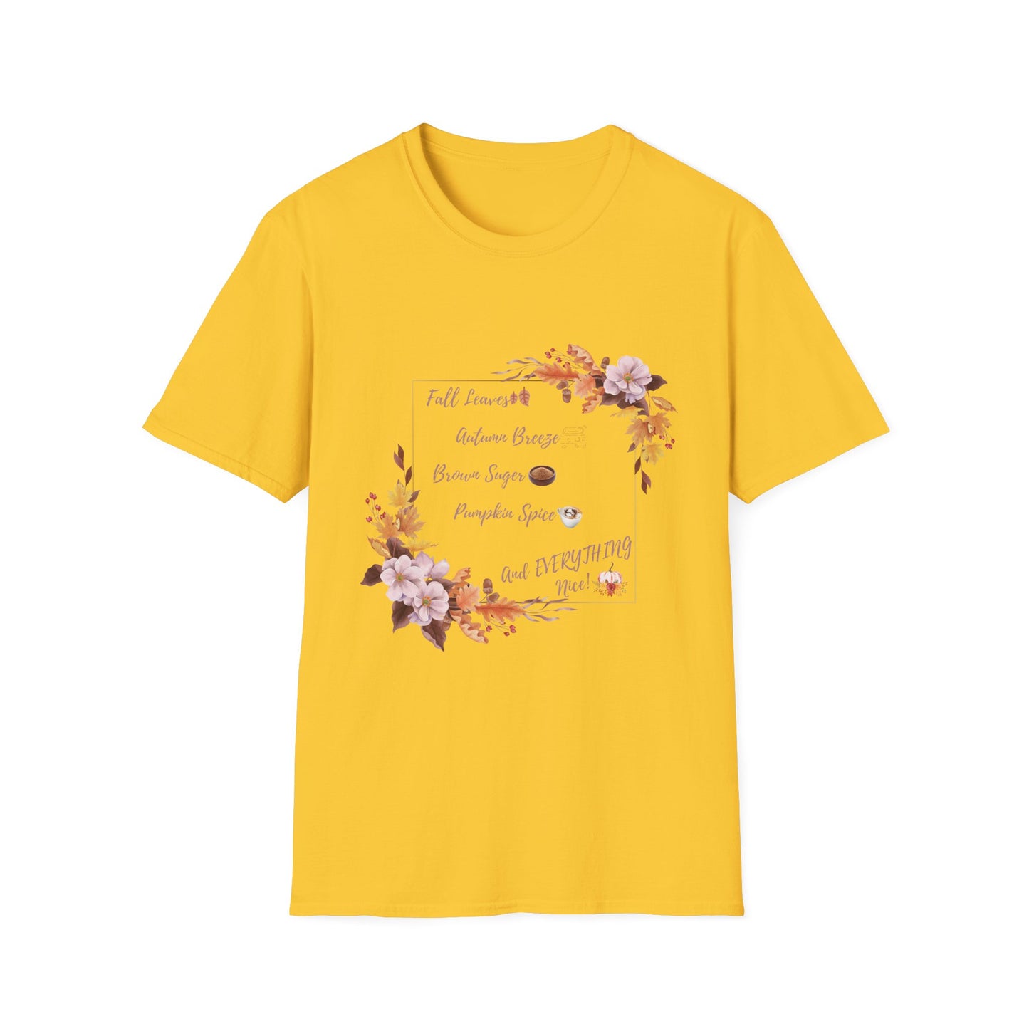 Autumn Pumpkin spice Brown Suger Cotton T-Shirt