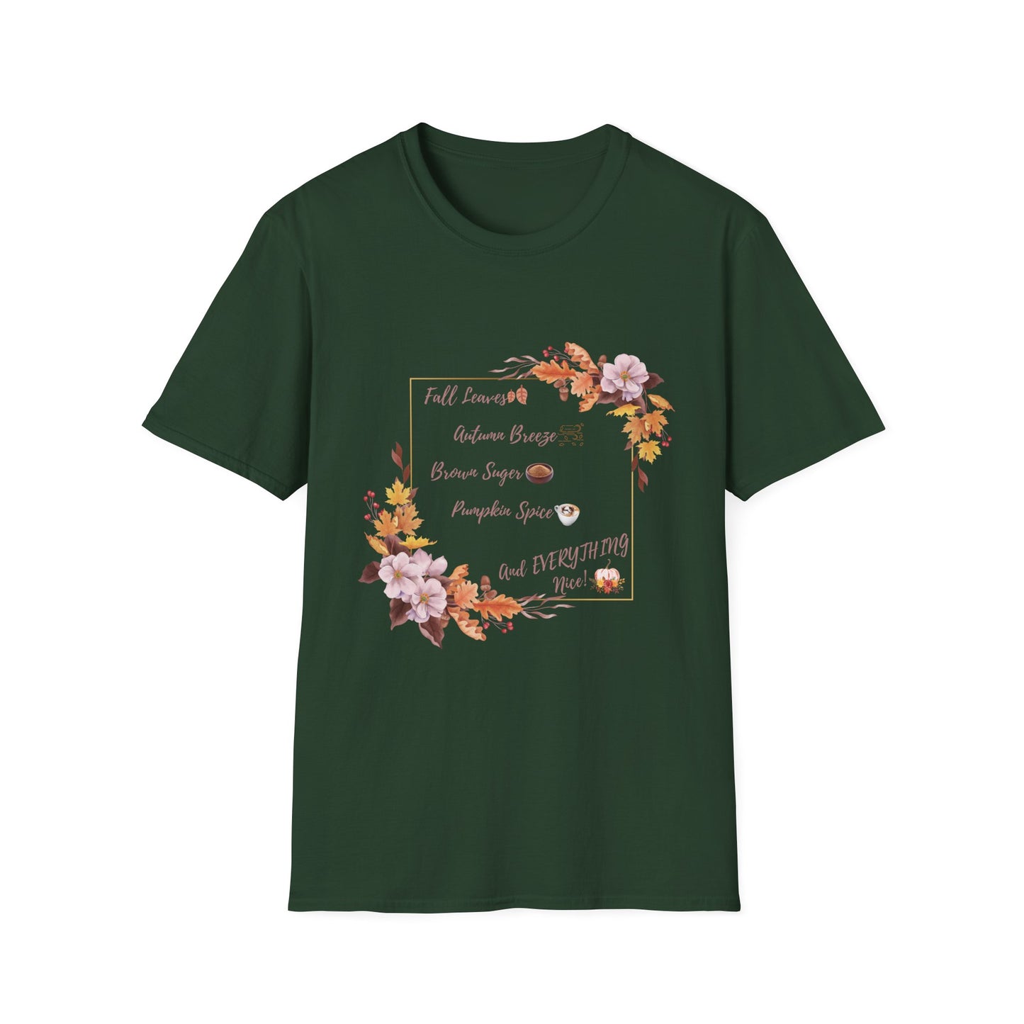 Autumn Pumpkin spice Brown Suger Cotton T-Shirt