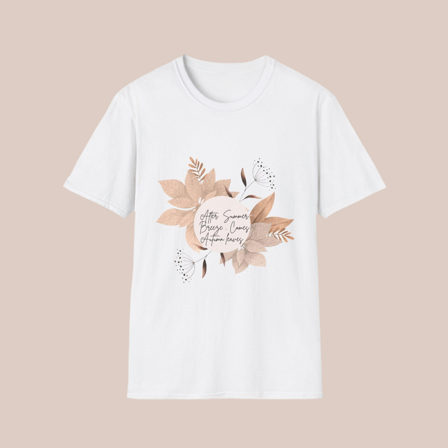 FALL AUTUMN SEASON leaves cotton classic fit short sleeve t-shirt