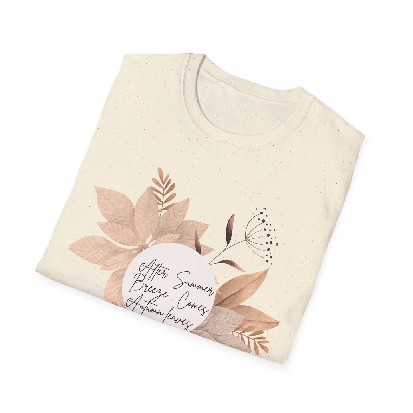 FALL AUTUMN LEAVES Softstyle Cotton Crewneck T-Shirt