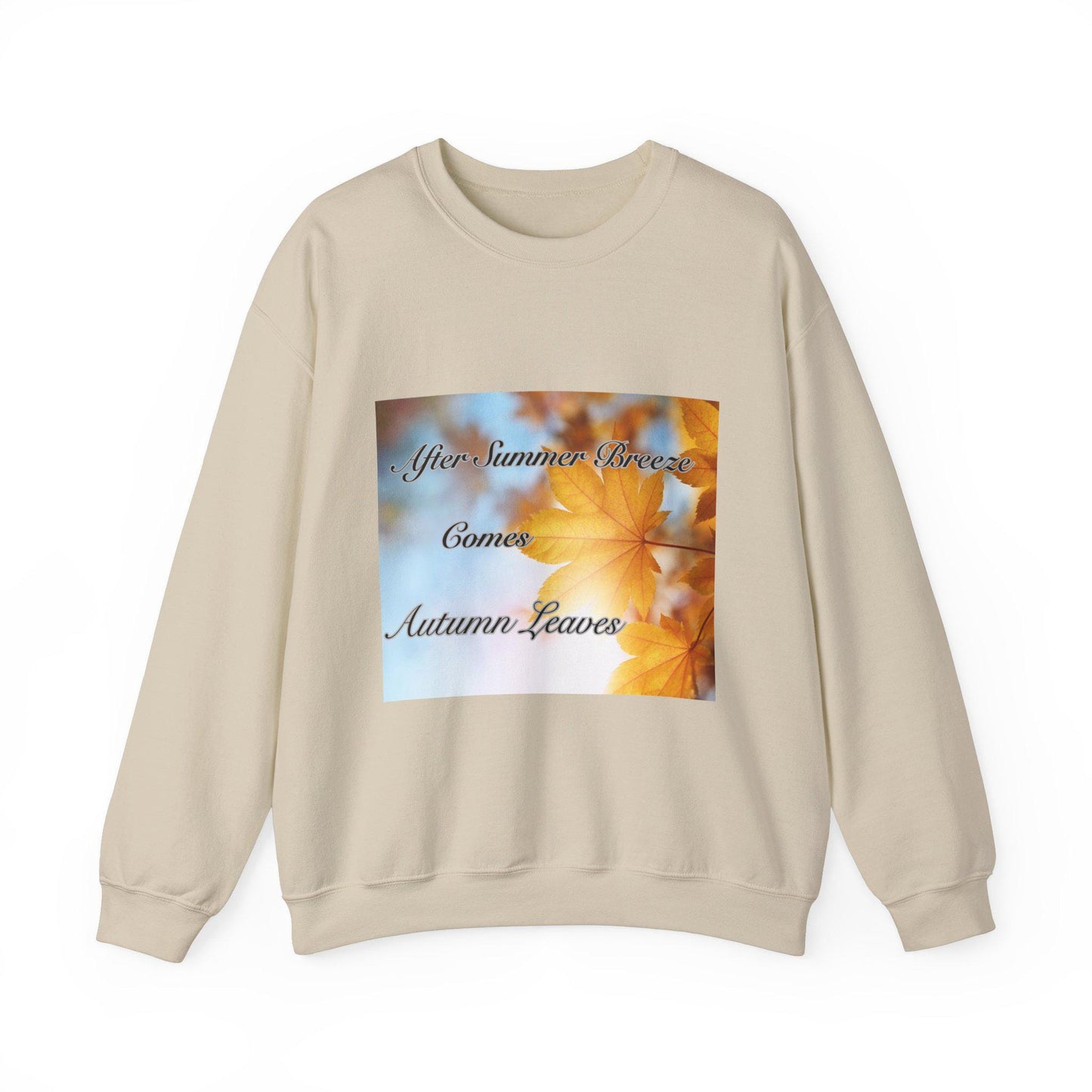 FALL AUTUMN SEASON leaves cotton crewneck sweatshirt