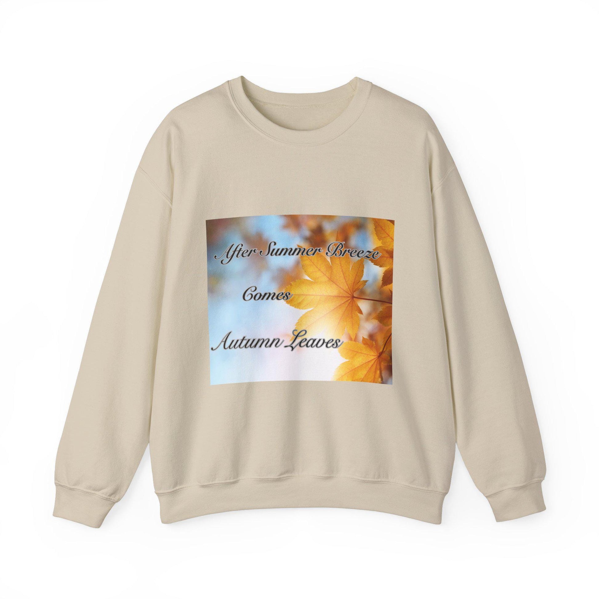 FALL AUTUMN SEASON leaves cotton crewneck sweatshirt