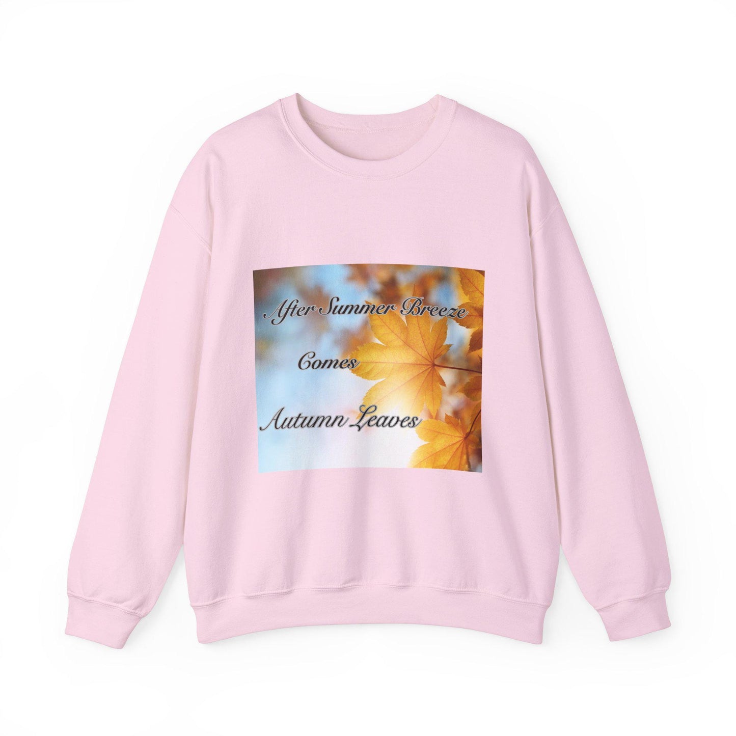 FALL AUTUMN SEASON leaves cotton crewneck sweatshirt