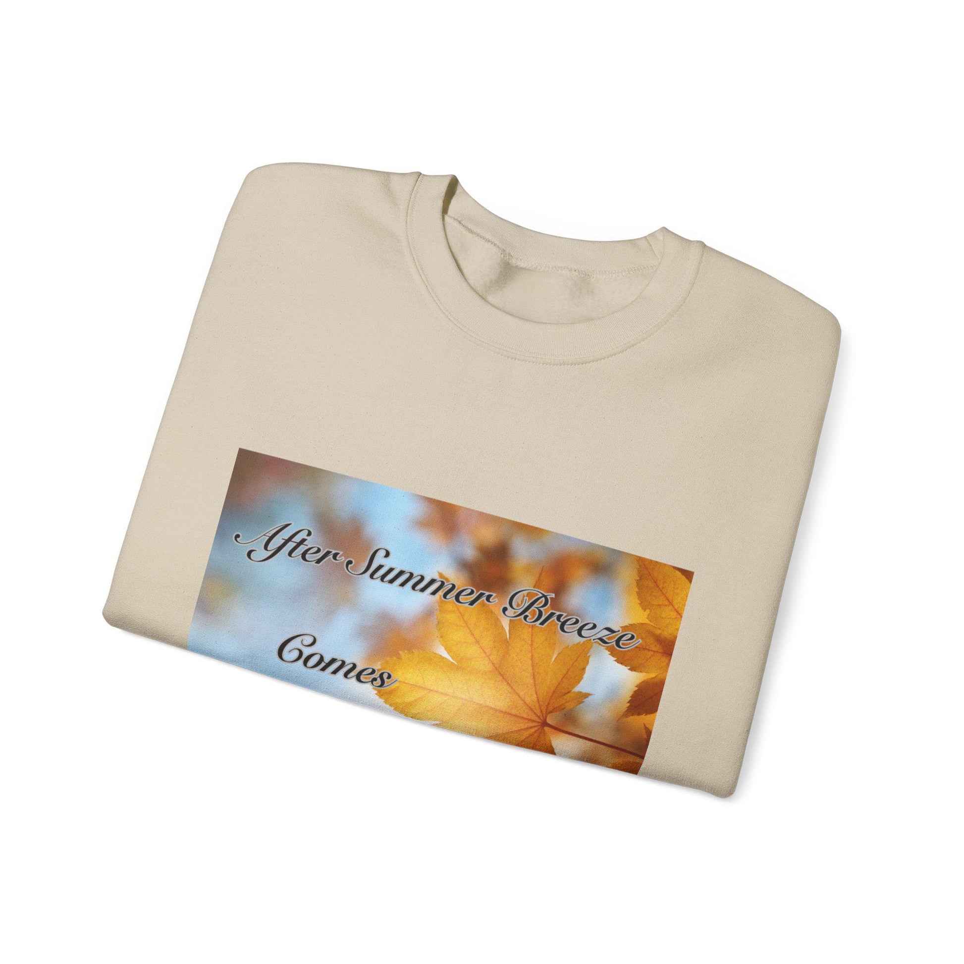 FALL AUTUMN SEASON leaves cotton crewneck sweatshirt