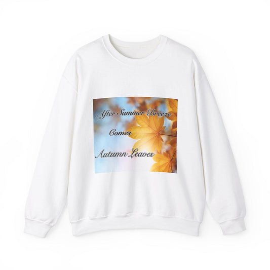 FALL AUTUMN SEASON leaves cotton crewneck sweatshirt