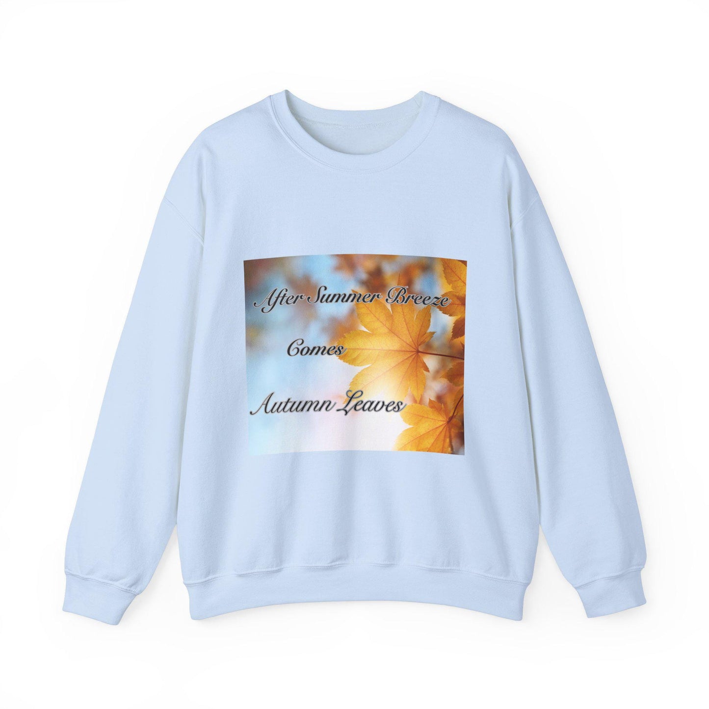 FALL AUTUMN SEASON leaves cotton crewneck sweatshirt