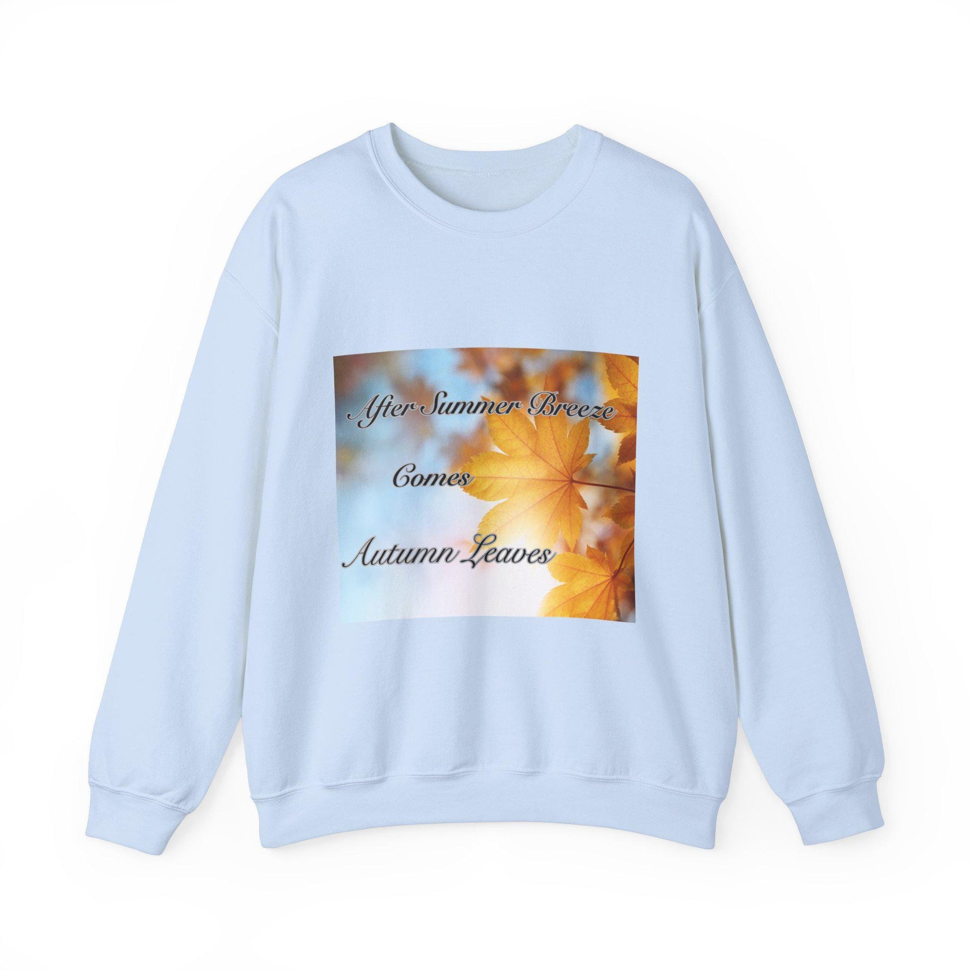 FALL AUTUMN SEASON leaves cotton crewneck sweatshirt