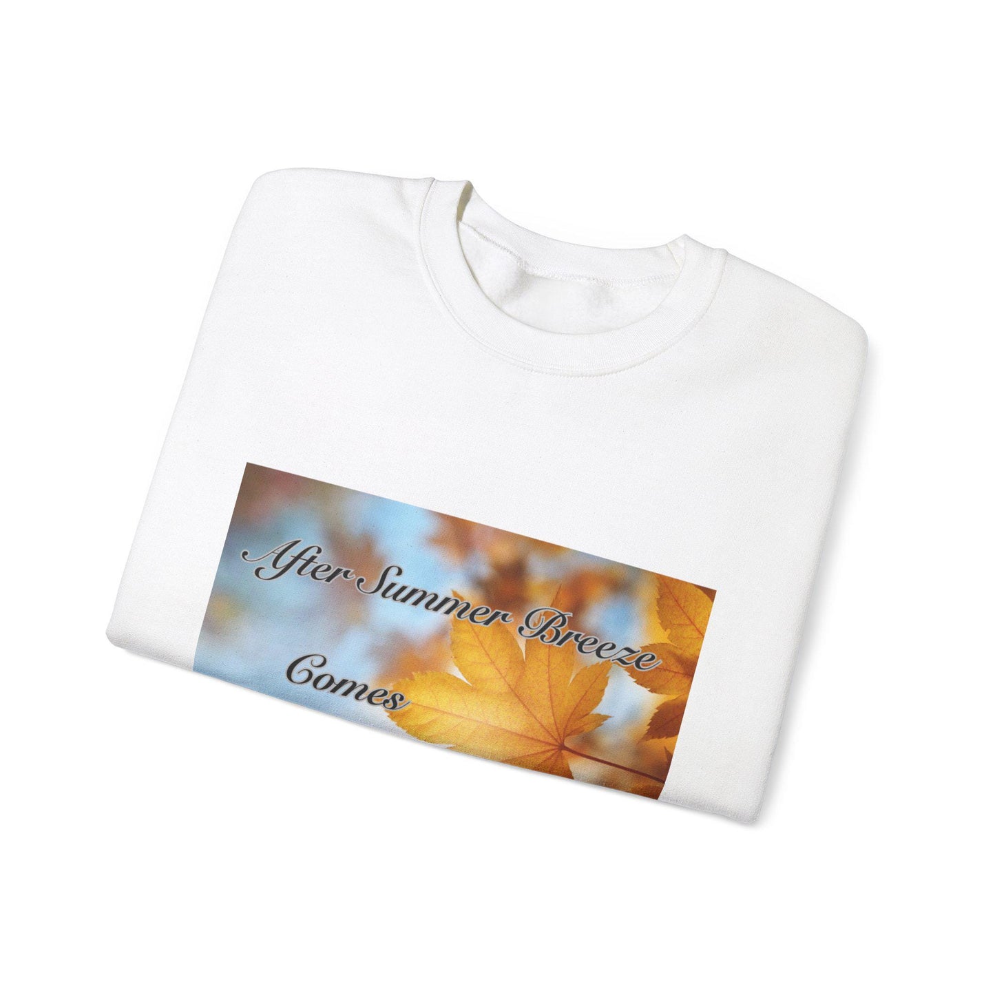 FALL AUTUMN SEASON leaves cotton crewneck sweatshirt