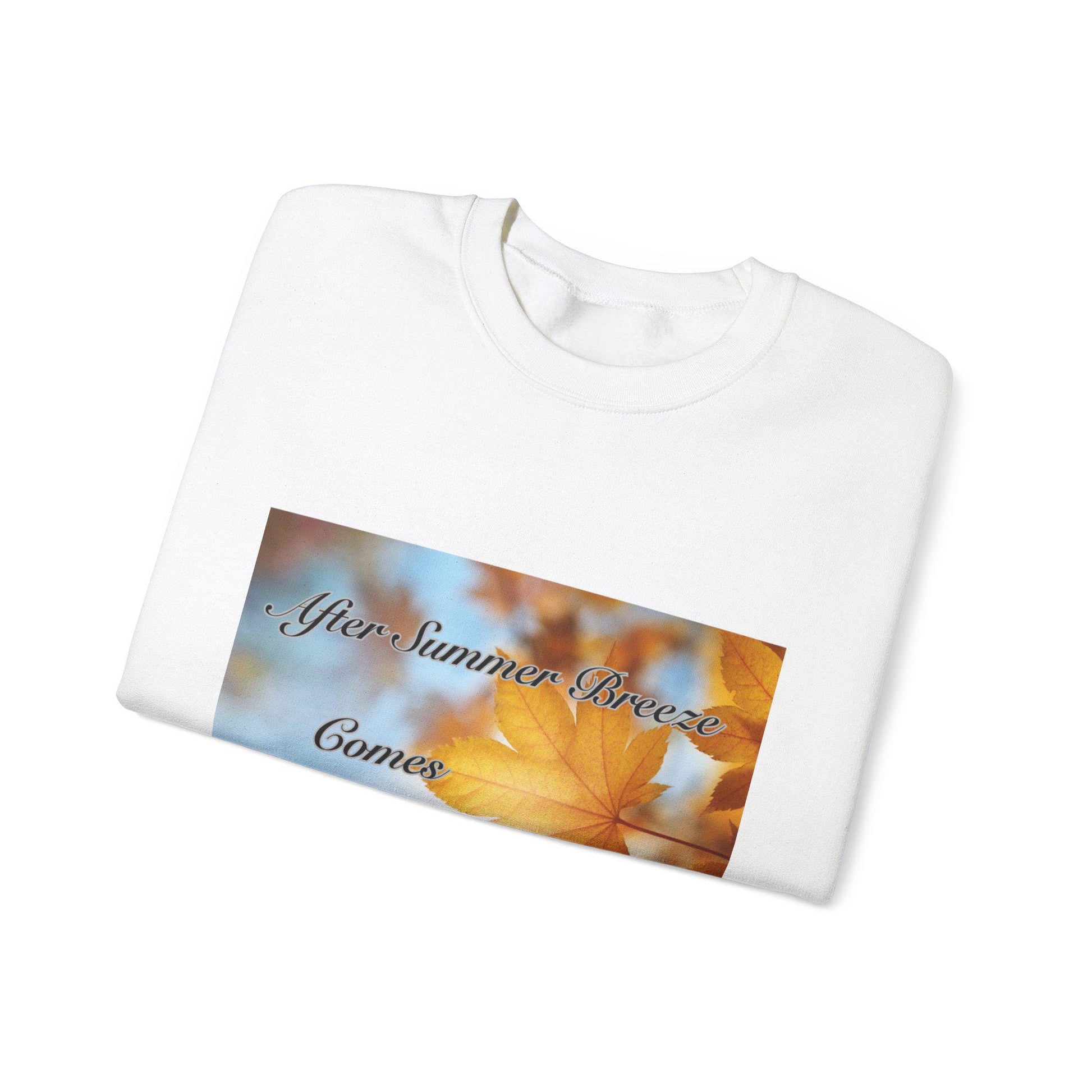 FALL AUTUMN SEASON leaves cotton crewneck sweatshirt