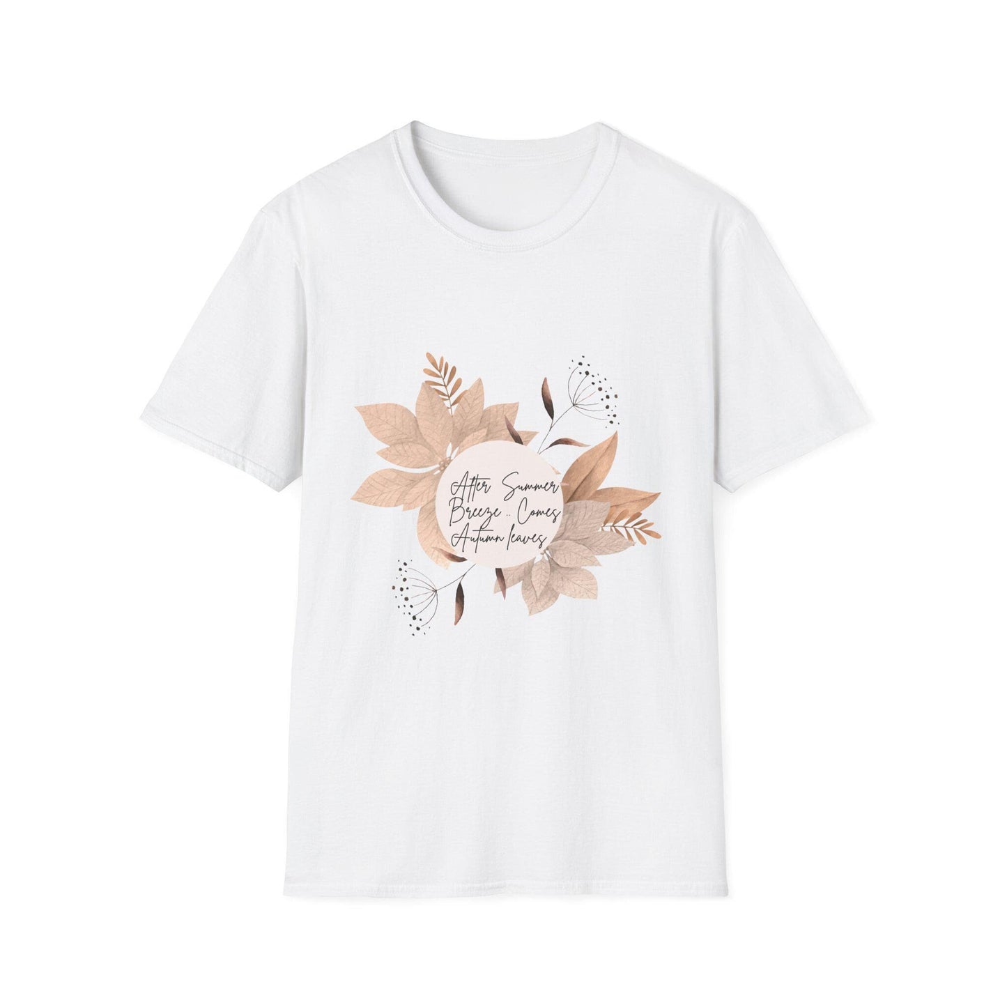 FALL AUTUMN SEASON leaves cotton classic fit short sleeve t-shirt